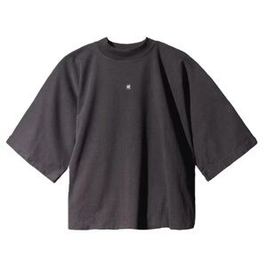 NWT XL Dark Gray YZY X GAP Balenciaga Logo No Seam Oversized T-Shirt